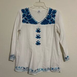 Mexican embroidered blouse